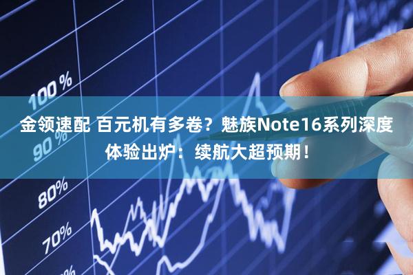 金领速配 百元机有多卷？魅族Note16系列深度体验出炉：续航大超预期！